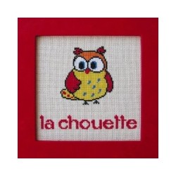 Chouette mouton rouge broderie