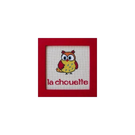 Chouette mouton rouge broderie