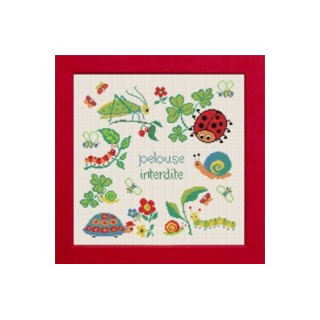 Pelouse Interdite mouton rouge broderie