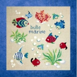 Bulle marine mouton rouge broderie