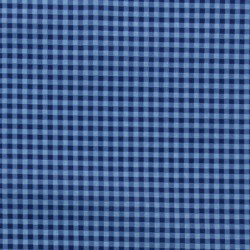 Tissu Frou-frou vichy Bleu Intense