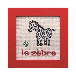 zèbre mouton rouge broderie