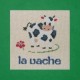 Vache mouton rouge broderie