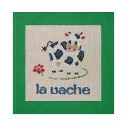 Vache mouton rouge broderie