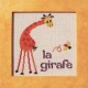 Girafe mouton rouge broderie