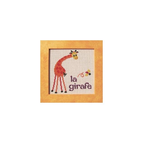 Girafe mouton rouge broderie