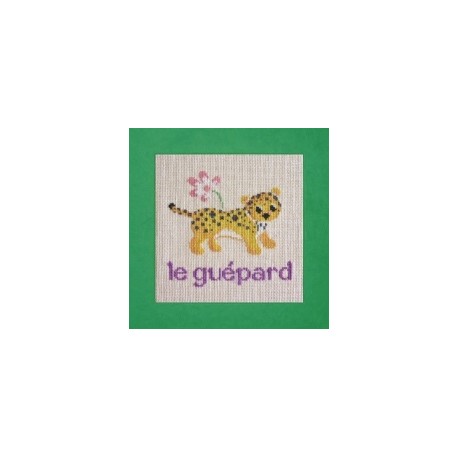 guépard mouton rouge broderie