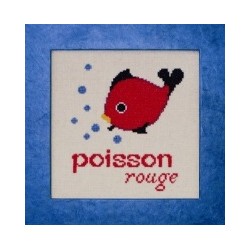 poisson rouge mouton rouge broderie