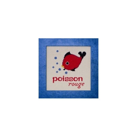 poisson rouge mouton rouge broderie