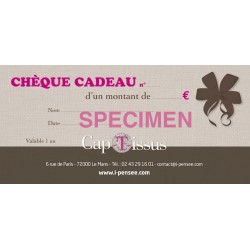 CHEQUE CADEAU CAP TISSUS