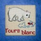 ours blanc mouton rouge broderie