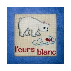 ours blanc mouton rouge broderie