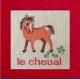 cheval mouton rouge broderie