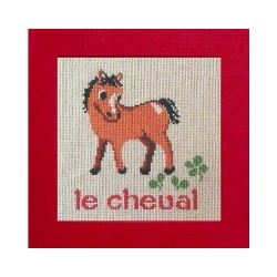 cheval mouton rouge broderie