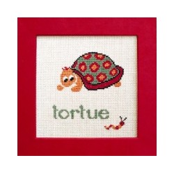 Tortue mouton rouge broderie