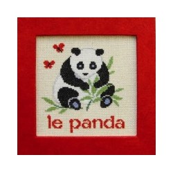 panda mouton rouge broderie