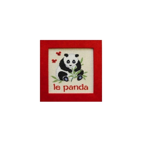 panda mouton rouge broderie