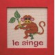 singe mouton rouge broderie