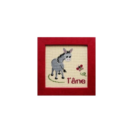 âne mouton rouge broderie