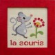 souris mouton rouge broderie