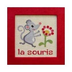 souris mouton rouge broderie