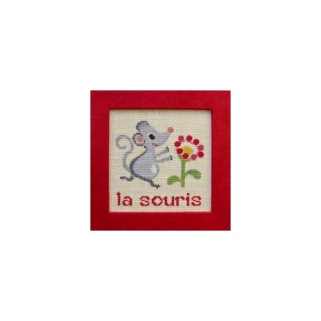 souris mouton rouge broderie