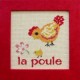 poule mouton rouge broderie