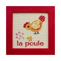 poule mouton rouge broderie