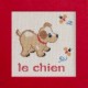 chien mouton rouge broderie