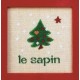 sapin noël mouton rouge broderie