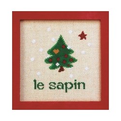 sapin noël mouton rouge broderie