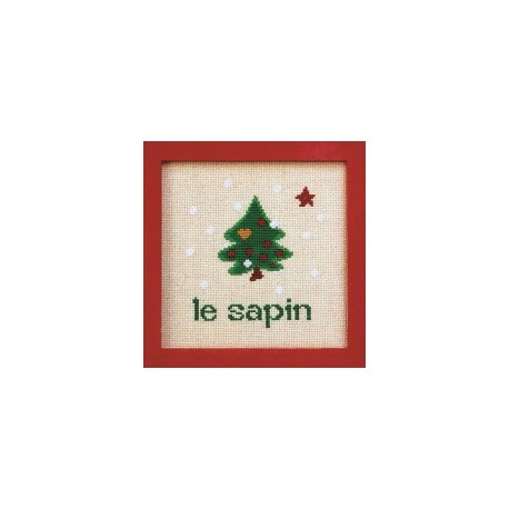 sapin noël mouton rouge broderie