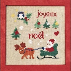 Joyeux noël mouton rouge broderie