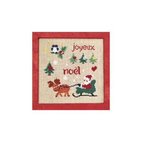 Joyeux noël mouton rouge broderie