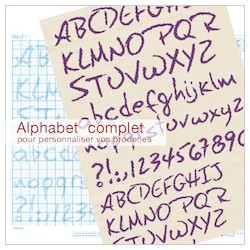 Alphabet à broder